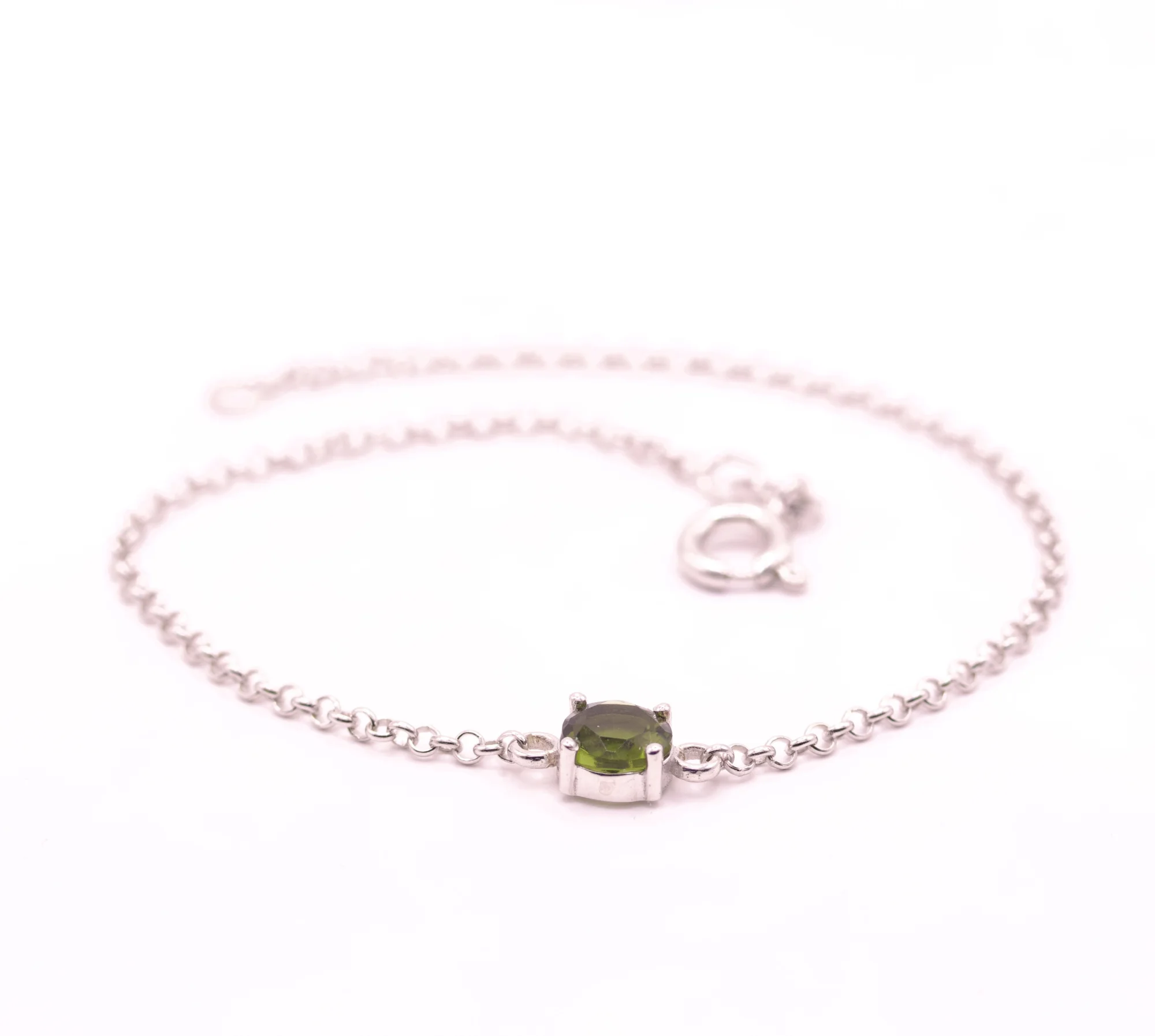 Moldavite bracelet round